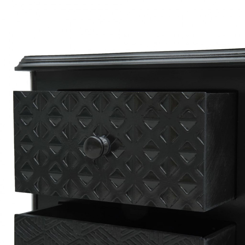 Szafka nocna, czarna, 43 x 32 x 65 cm, MDF