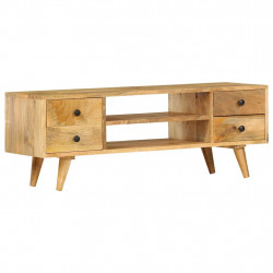 Szafka pod TV, 110 x 35 x 40 cm, lite drewno mango