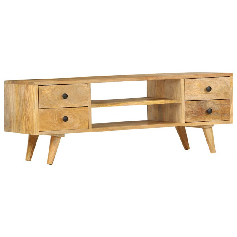 Szafka pod TV, 110 x 35 x 40 cm, lite drewno mango