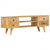 Szafka pod TV, 110 x 35 x 40 cm, lite drewno mango