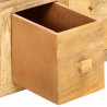 Stolik kawowy z 4 szufladami, 90x50x35 cm, lite drewno mango