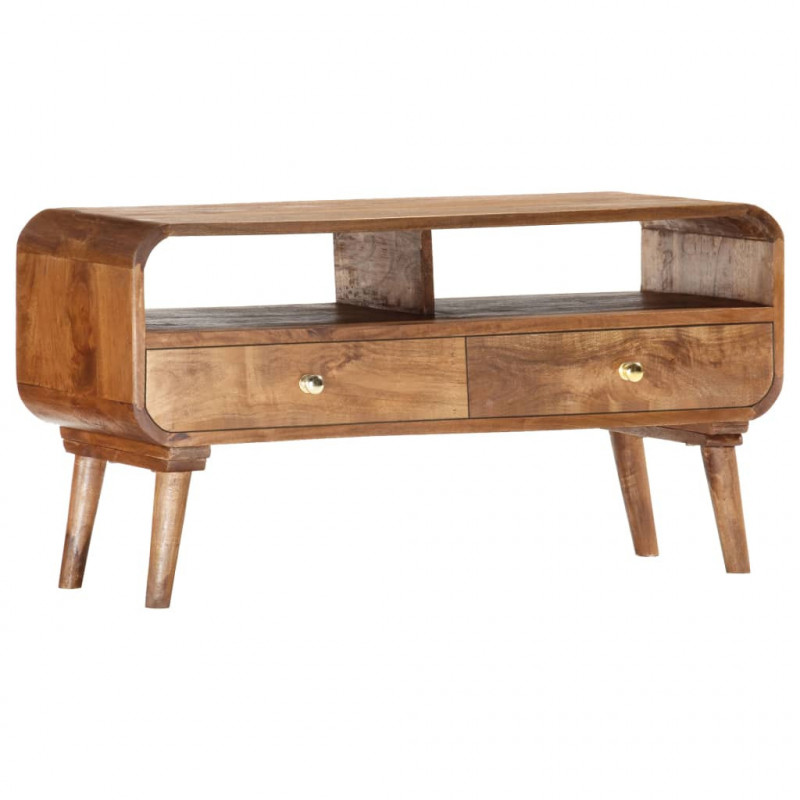 Szafka pod TV, 90 x 35 x 47 cm, lite drewno mango