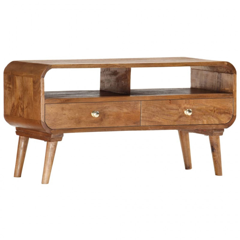 Szafka pod TV, 90 x 35 x 47 cm, lite drewno mango