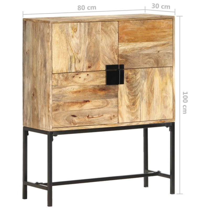 Szafka, 80x30x100 cm, lite drewno mango