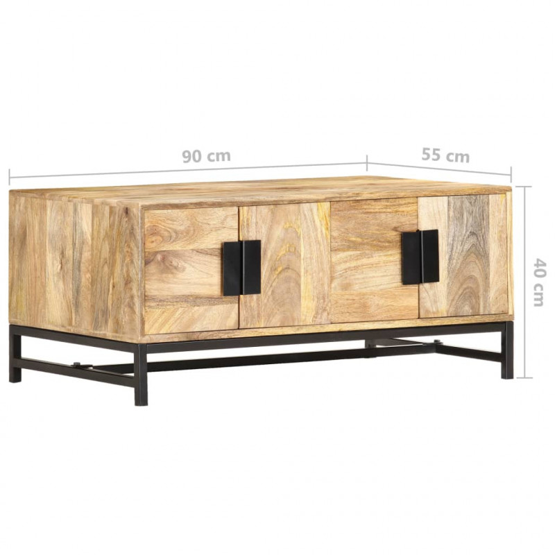 Stolik kawowy, 90 x 55 x 40 cm, lite drewno mango