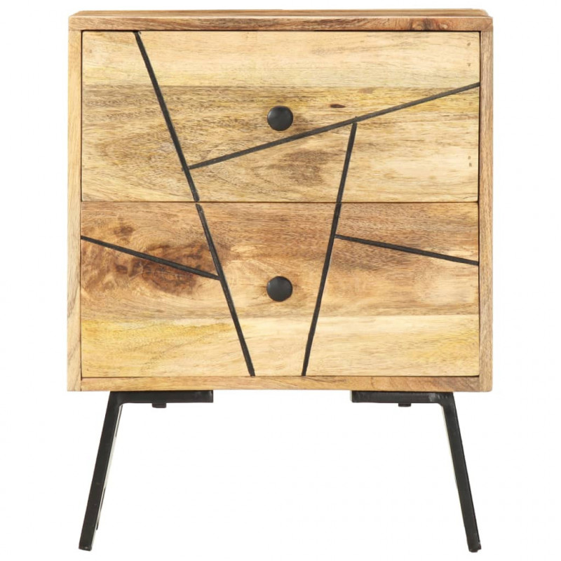 Szafka nocna, 40x30x50 cm, lite drewno mango