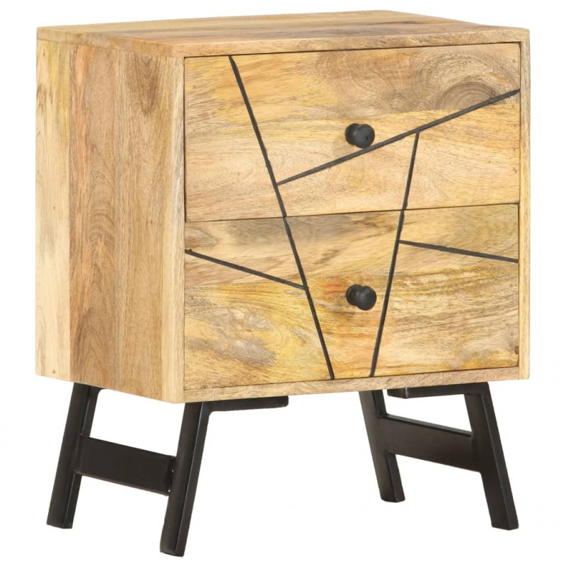 Szafka nocna, 40x30x50 cm, lite drewno mango