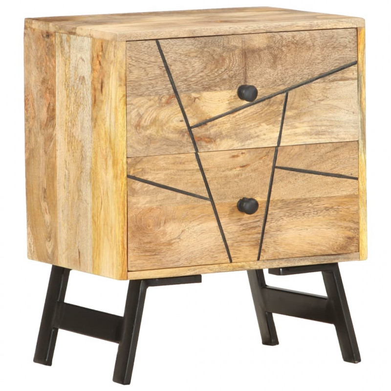 Szafka nocna, 40x30x50 cm, lite drewno mango