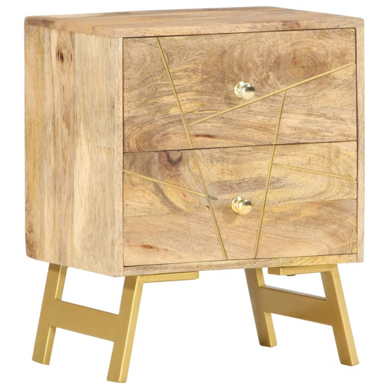 Szafka nocna, 40x30x50 cm, lite drewno mango