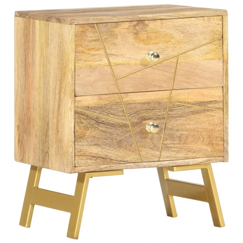 Szafka nocna, 40x30x50 cm, lite drewno mango