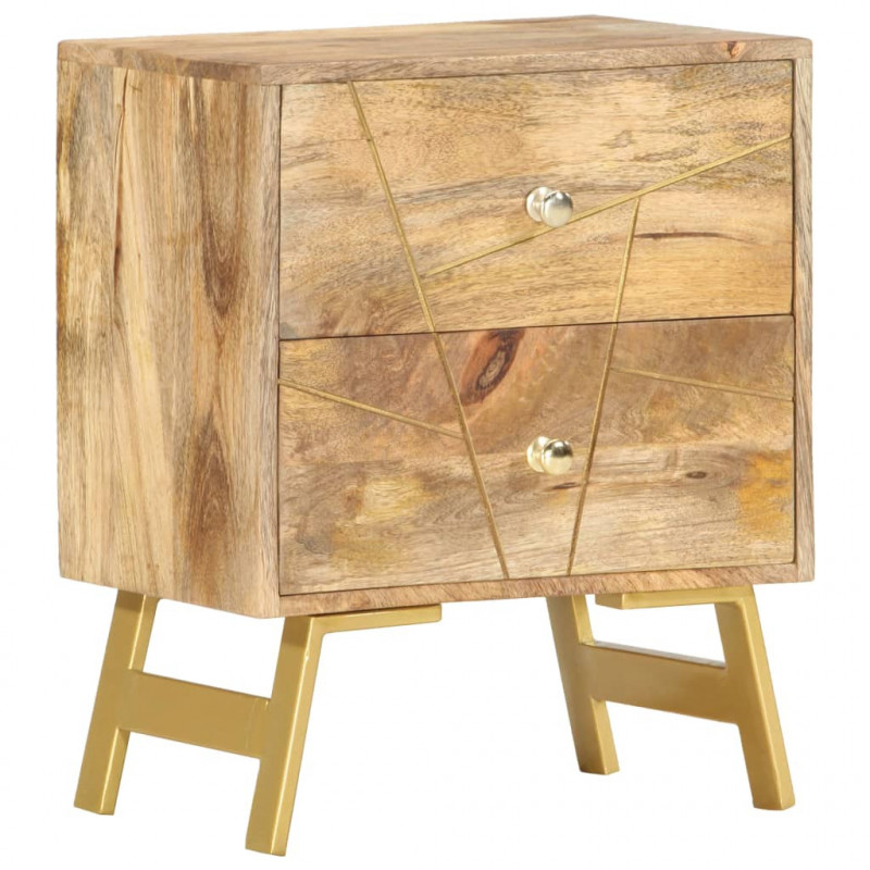 Szafka nocna, 40x30x50 cm, lite drewno mango