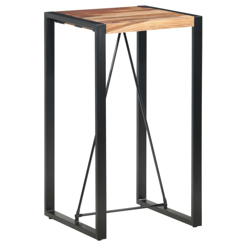 Stolik barowy, 60 x 60 x 110 cm, lite drewno akacjowe