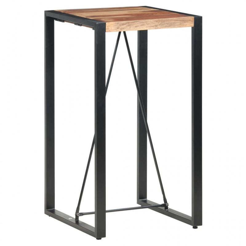 Stolik barowy, 60 x 60 x 110 cm, lite drewno akacjowe