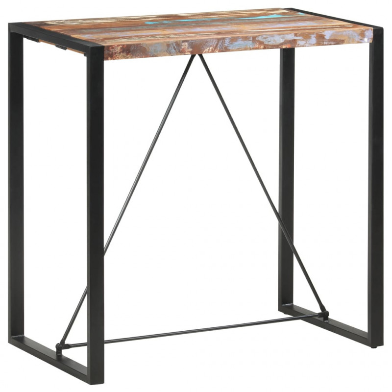 Stolik barowy, 110x60x110 cm, lite drewno z odzysku