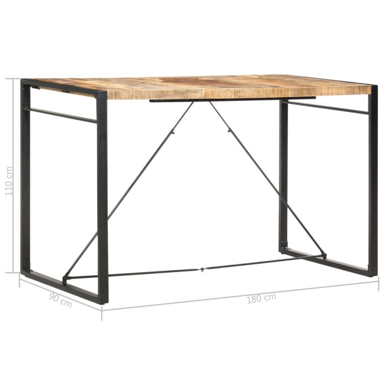 Stolik barowy, 180x90x110 cm, lite drewno mango