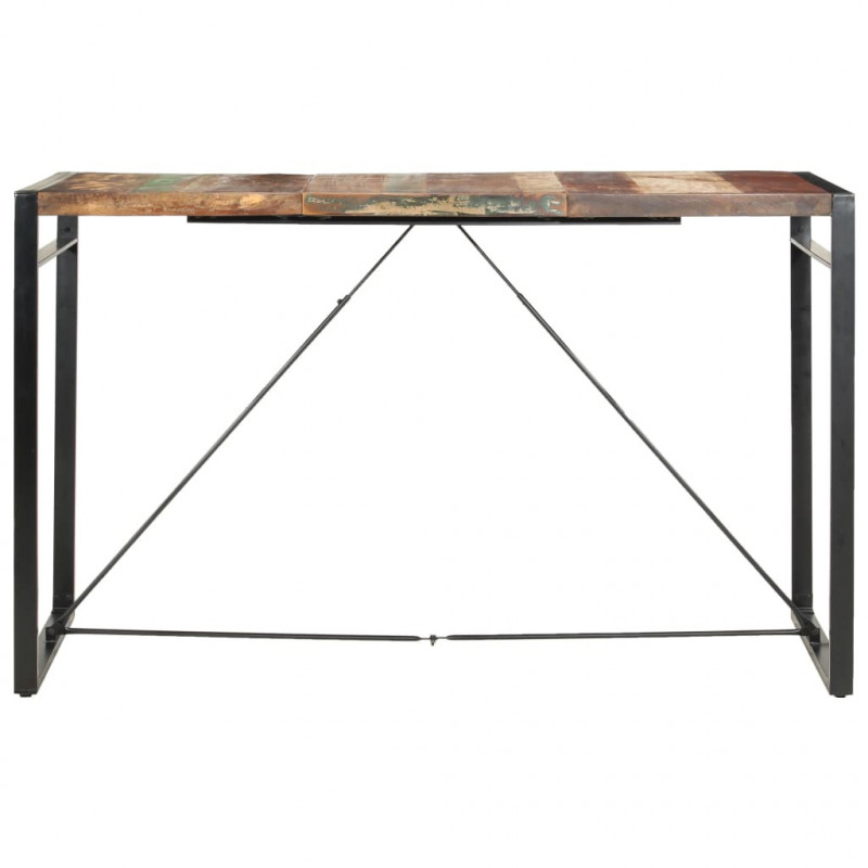 Stolik barowy, 180x90x110 cm, lite drewno z odzysku