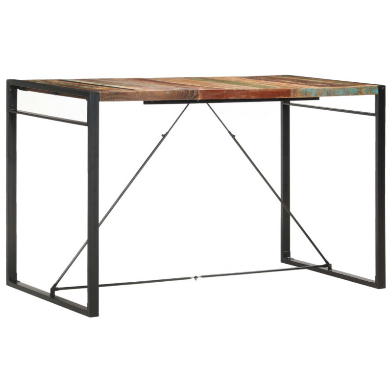 Stolik barowy, 180x90x110 cm, lite drewno z odzysku