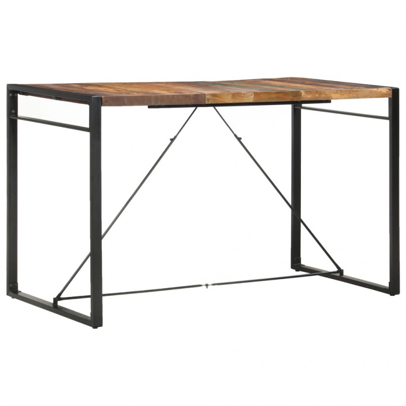 Stolik barowy, 180x90x110 cm, lite drewno z odzysku