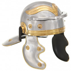 Replika zabytkowego hełmu rzymskiego, LARP, srebrna stal