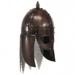 Replika zabytkowego hełmu Wikinga, LARP, stal miedziana