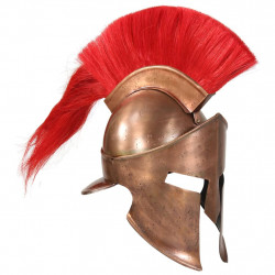 Replika zabytkowego hełmu greckiego, LARP, stal miedziana