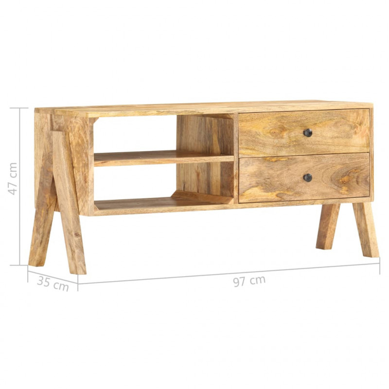 Szafka pod telewizor, 97x35x47 cm, lite drewno mango