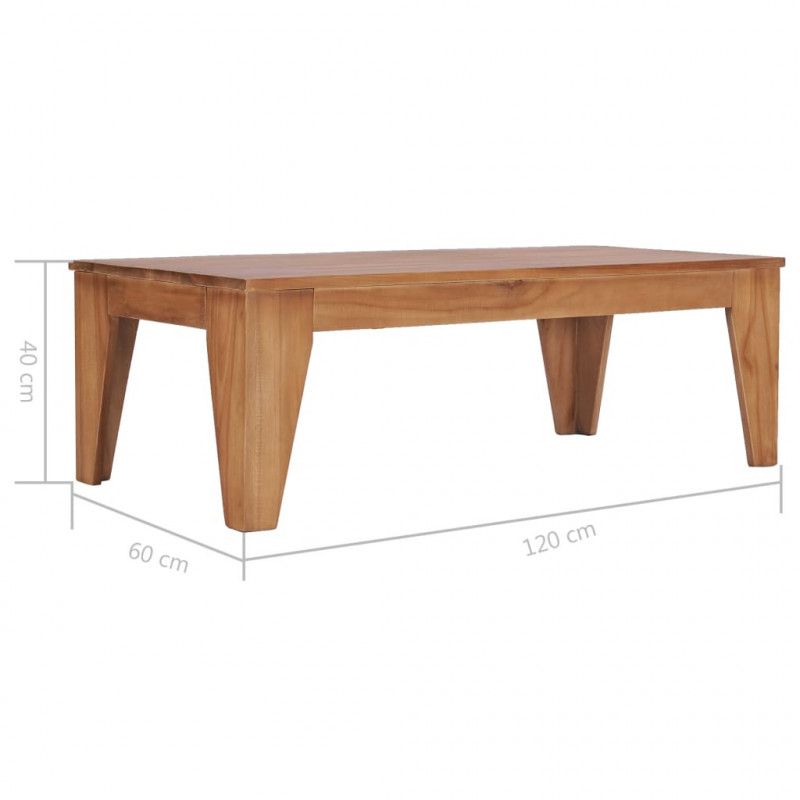 Stolik kawowy, 120 x 60 x 40 cm, lite drewno tekowe