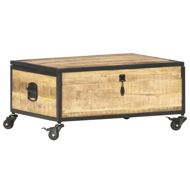 Stolik kawowy, 70x50x33 cm, lite drewno mango
