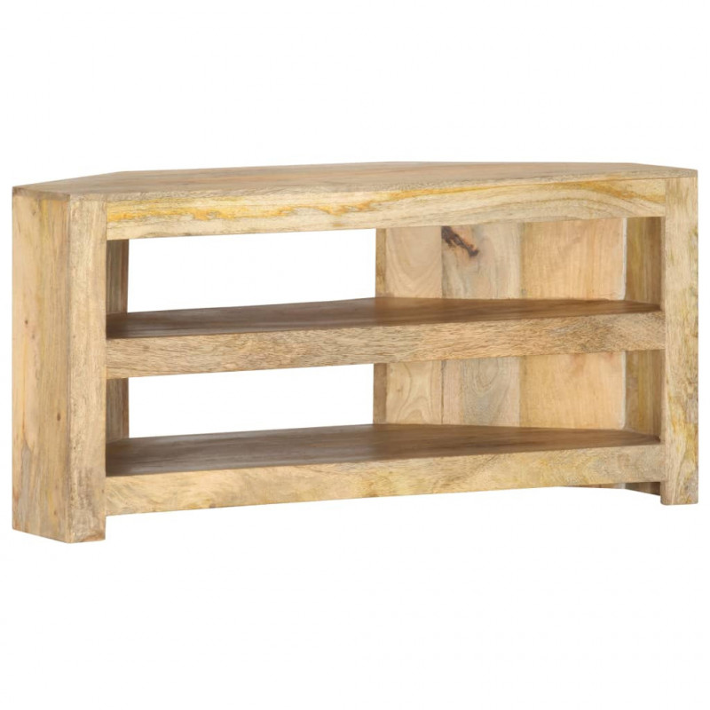 Narożna szafka pod TV, 90x45x45 cm, lite drewno mango