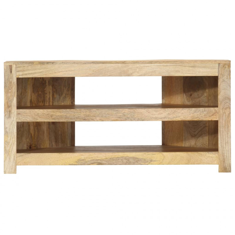 Narożna szafka pod TV, 90x45x45 cm, lite drewno mango