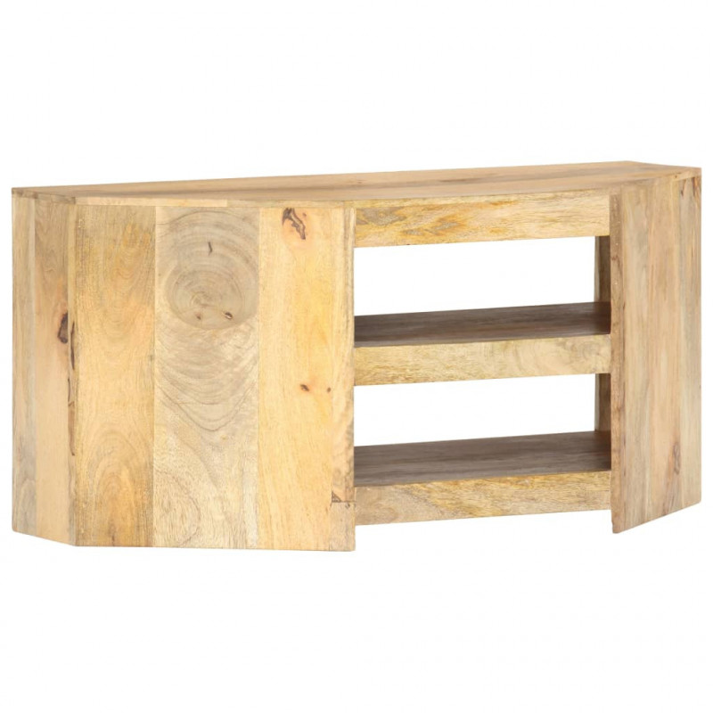 Narożna szafka pod TV, 90x45x45 cm, lite drewno mango