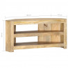 Narożna szafka pod TV, 90x45x45 cm, lite drewno mango