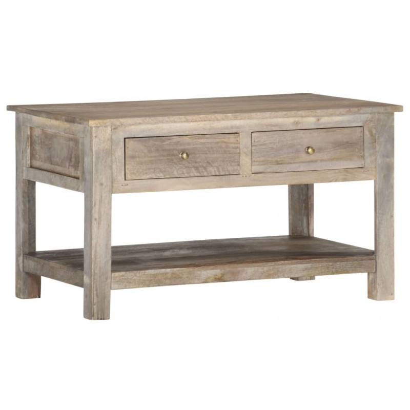 Stolik kawowy, 82x52x47 cm, lite drewno mango