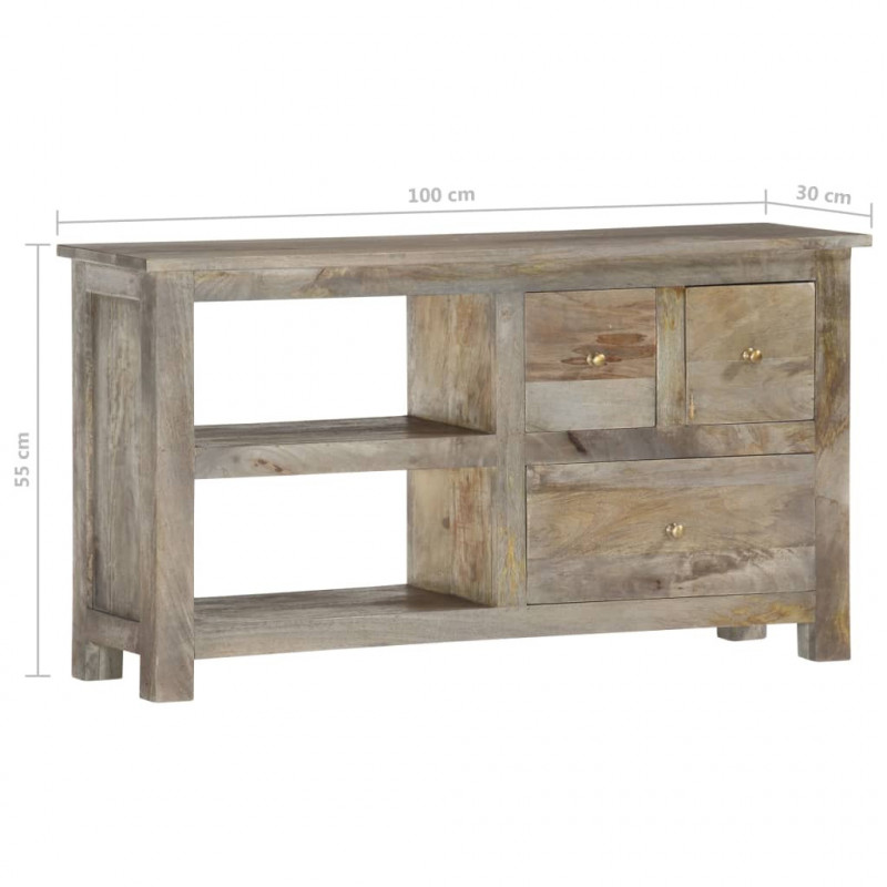 Szafka pod TV, 100x30x55 cm, lite drewno mango