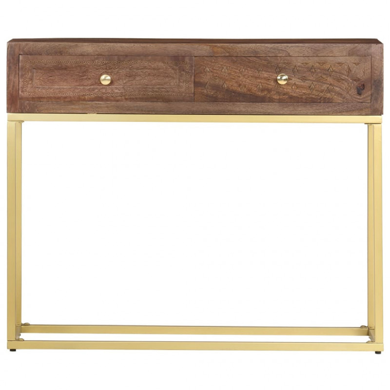 Stolik typu konsola, 90 x 30 x 75 cm, lite drewno mango