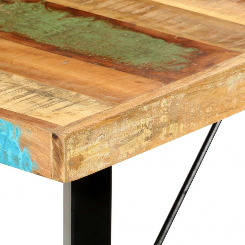 Stolik barowy, 180x70x107 cm, lite drewno z odzysku