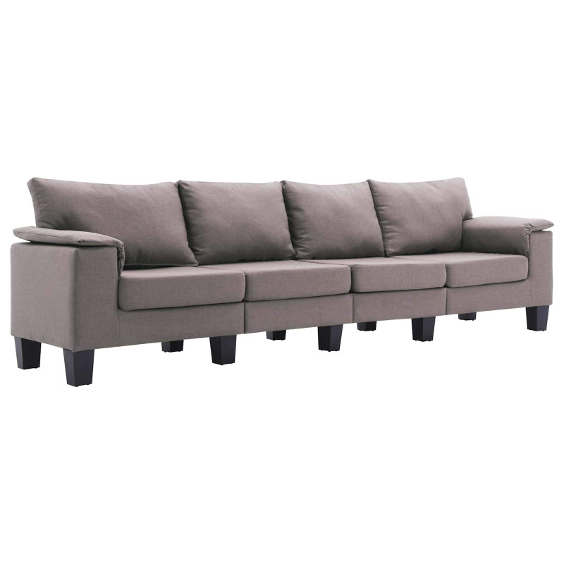 Sofa Ciemnoszary 4-osobowa tkanina