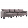 Sofa Ciemnoszary 4-osobowa tkanina