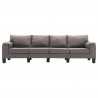 Sofa Ciemnoszary 4-osobowa tkanina