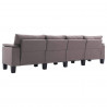 Sofa Ciemnoszary 4-osobowa tkanina
