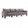 Sofa Ciemnoszary 4-osobowa tkanina