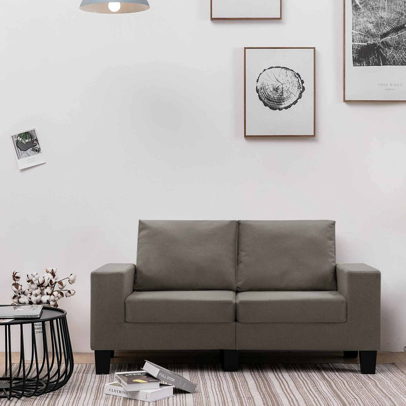 Sofa Ciemnoszary Sofy 2-osobowe tkanina