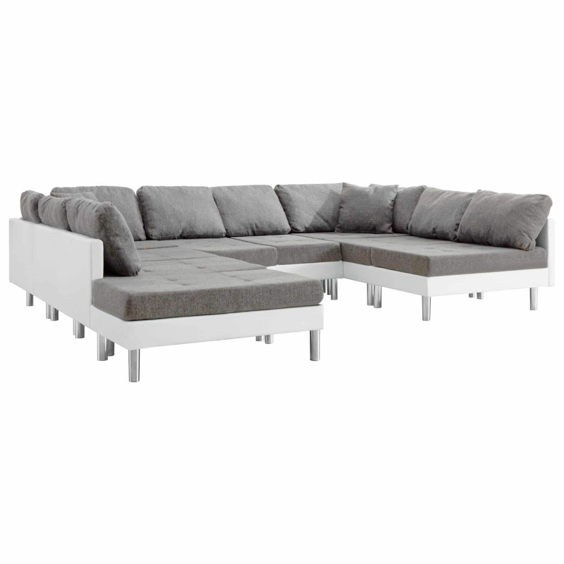Sofa Biały Sztuczna skóra