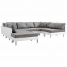 Sofa Biały Sztuczna skóra