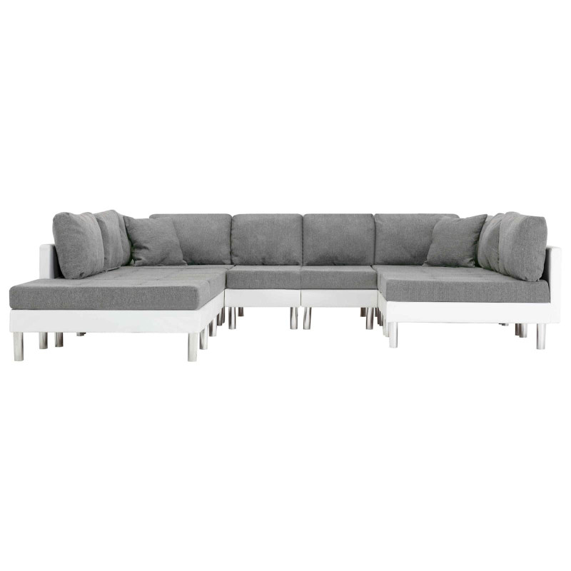 Sofa Biały Sztuczna skóra
