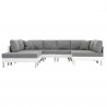 Sofa Biały Sztuczna skóra