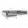 Sofa Biały Sztuczna skóra
