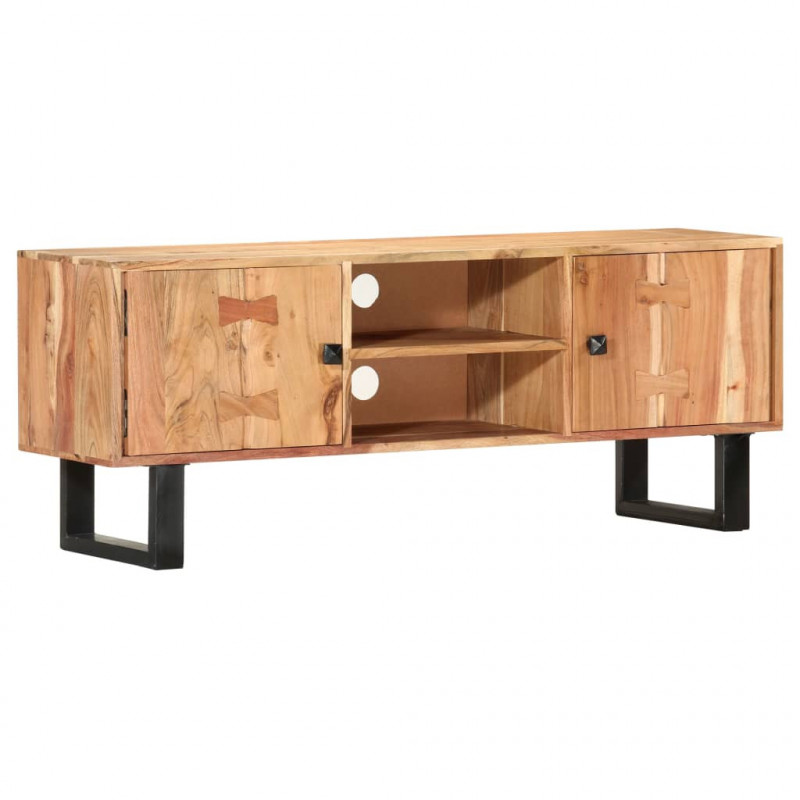 Szafka pod TV, 118x30x45 cm, lite drewno akacjowe