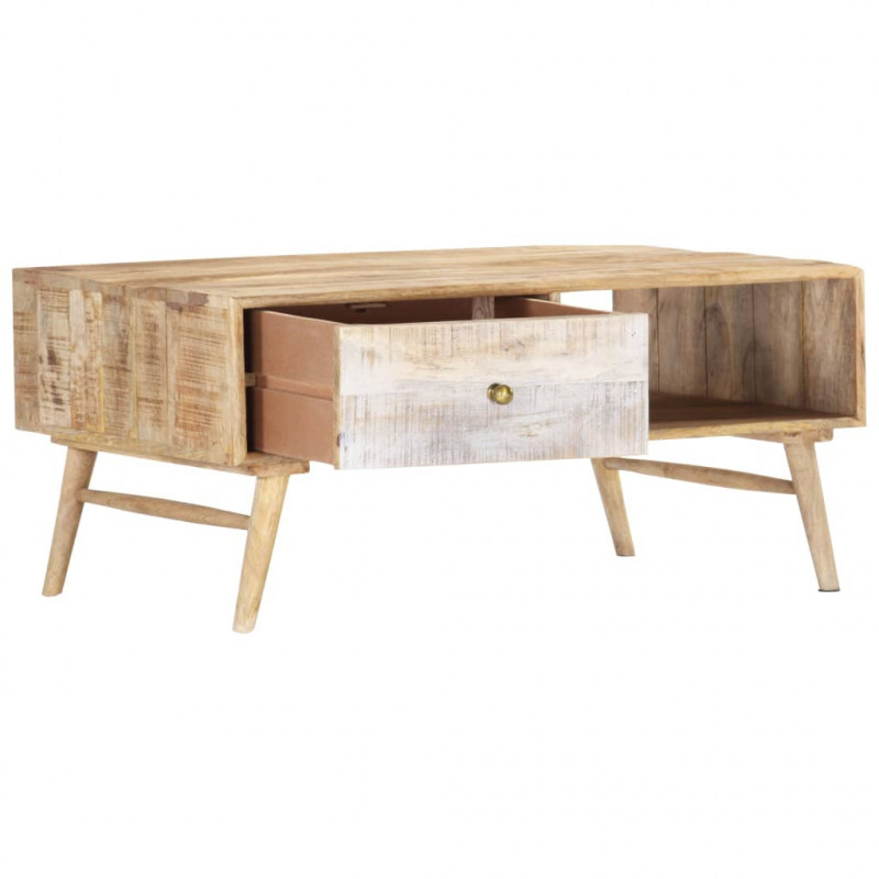 Stolik kawowy, 88 x 60 x 40 cm, lite drewno mango