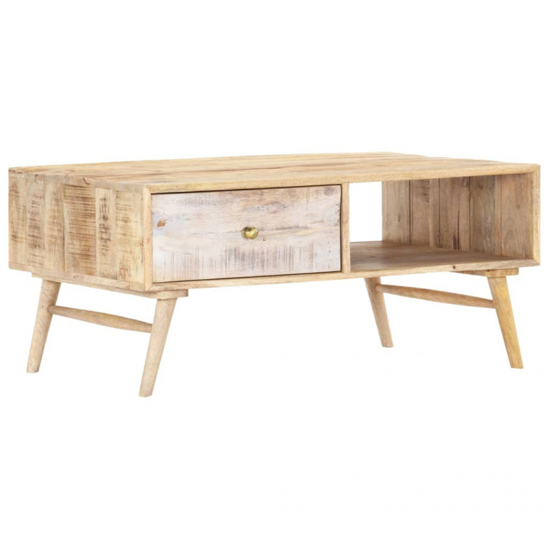 Stolik kawowy, 88 x 60 x 40 cm, lite drewno mango